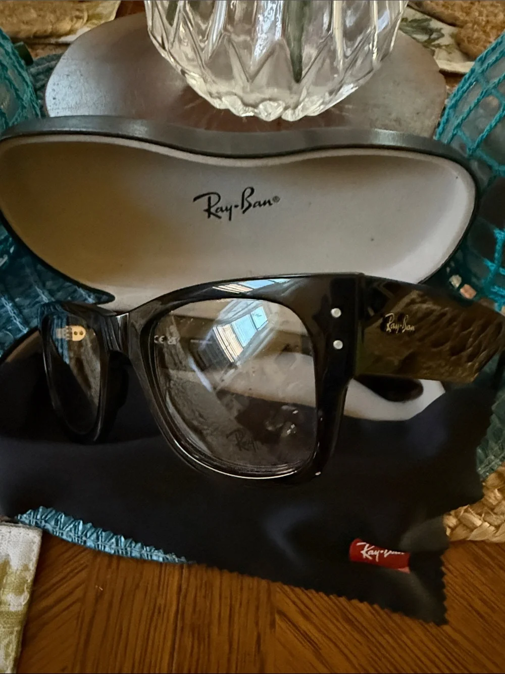 Ray-Ban Men’s Black Rectangular Sunglasses